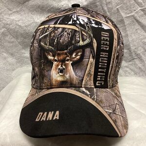 CleveFit Premium Unique Deer Hunting 3D Camo Hat Personalized Dana * NEW